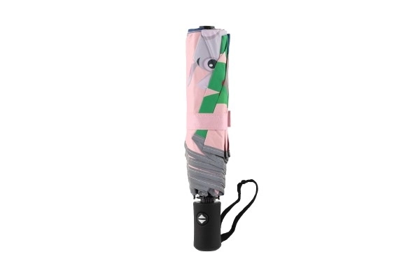 Deštník Zvířátka skládací vystřelovací látka/kov 28cm růžový v sáčku