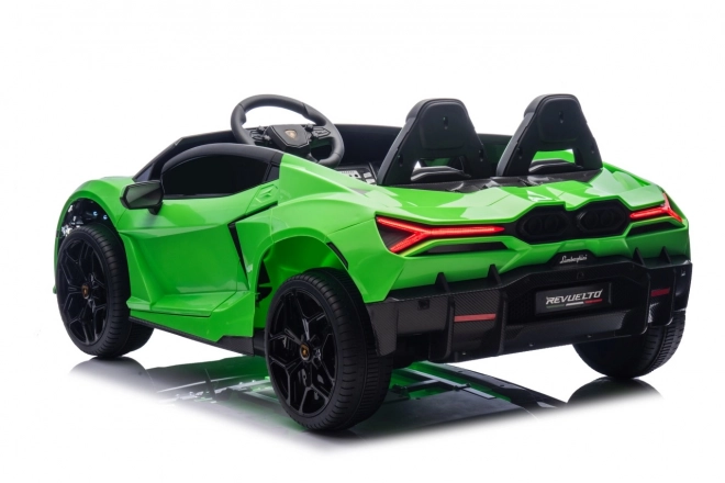 Elektrické auto lamborghini revuelto zelené