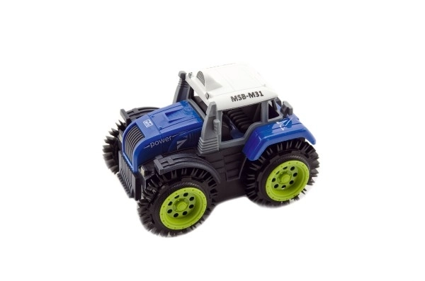 Traktor převracecí plast 10cm mix barev na baterie