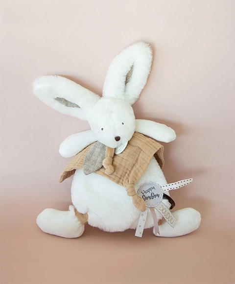 Doudou plyšový králíček s muchláčkem béžový 25 cm
