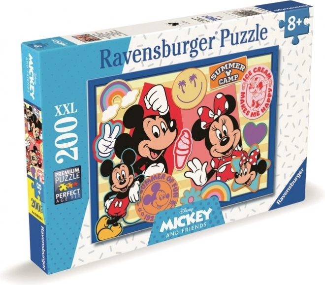 Puzzle Mickey a Minnie na výletě 200 dílků