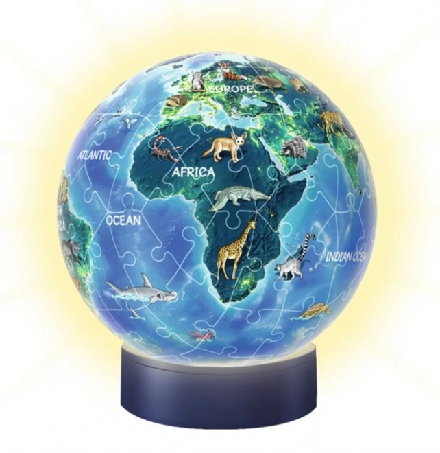 Ravensburger 3D svítící puzzleball Noční globus 72 dílků