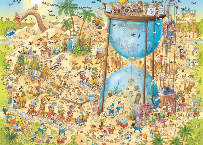 Puzzle HEYE Šílená ZOO – Pouštní expozice 1000 dílků