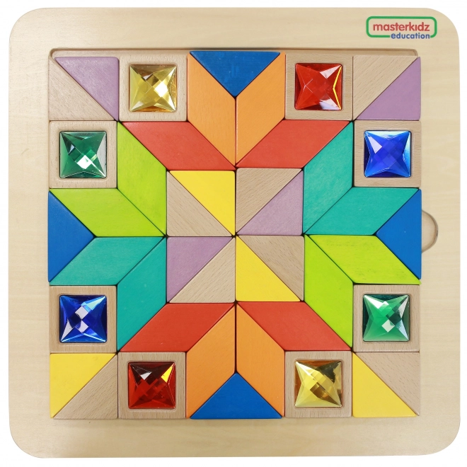 Mozaiková skládačka na učení barev a tvarů Tangram Montessori