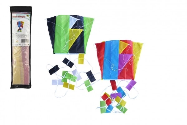 Barevný létající drak nylon 60x45 cm