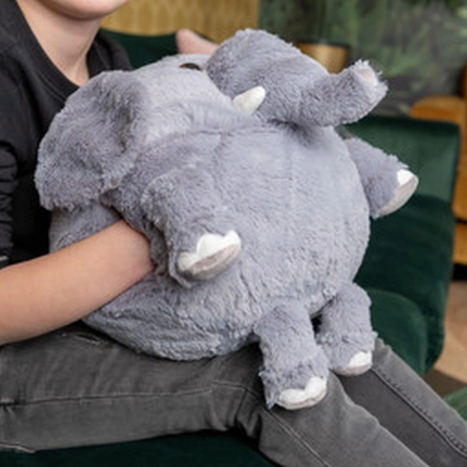 Hřejivý plyšový polštář Slon 3 v 1 od Cozy Noxxiez