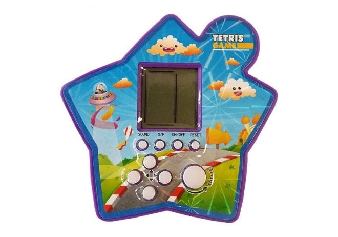 Elektronická kapesní hra Tetris hvězda fialová