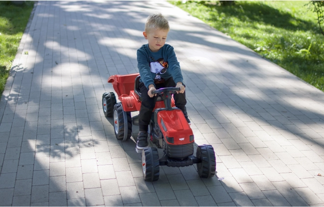 Traktor na pedály Farmer GoTrac Maxi s přívěsem Tichá kola