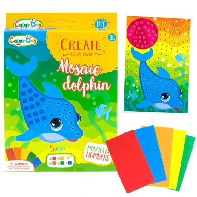 Kreativní pěnová mozaika – Delfín