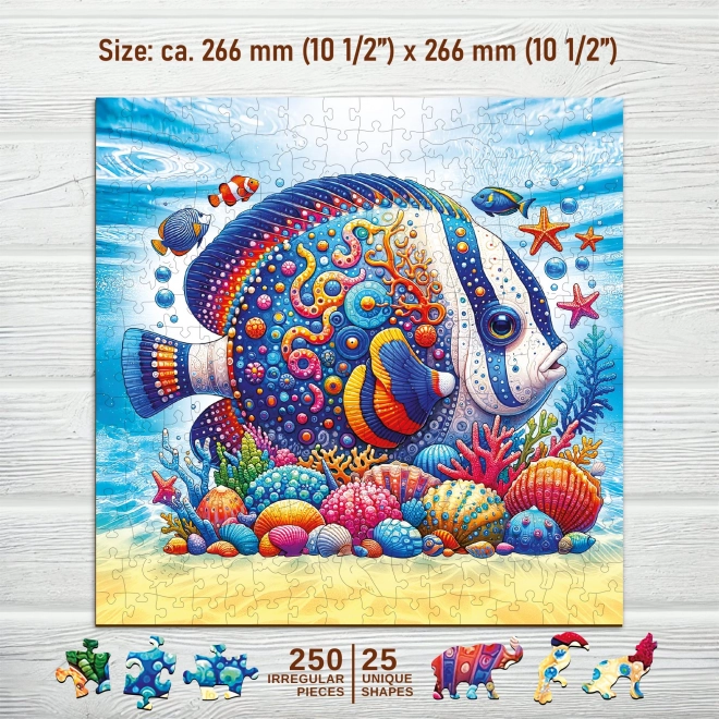 Dřevěné puzzle Exotická ryba 250 dílků