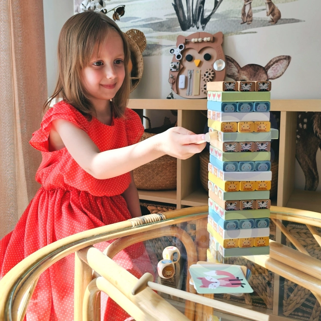 TOOKY TOY houpající se věž se zvířaty