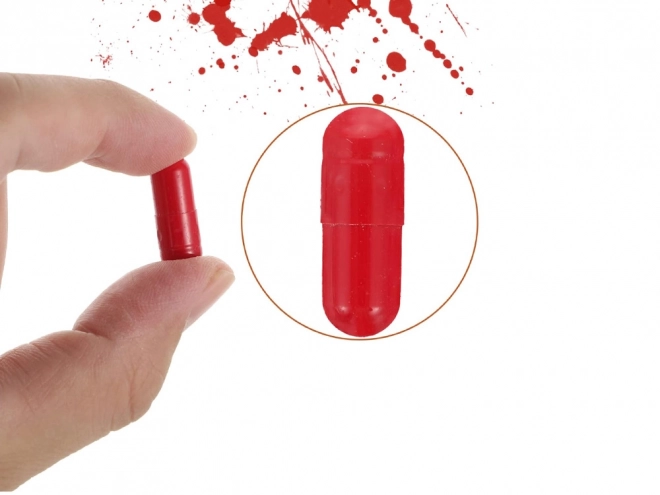 Sada upírských zubů s falešnou krví na Halloween