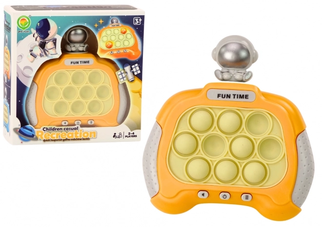 Smyslová hra Pop-It console Cosmonaut Lights Sounds Yellow