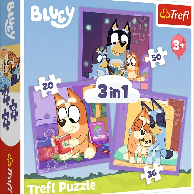 Puzzle TREFL Seznamte se s Bluey 3v1