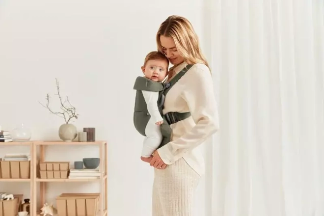 BABYBJORN MINI Tkané dětské nosítko, Tmavě zelená