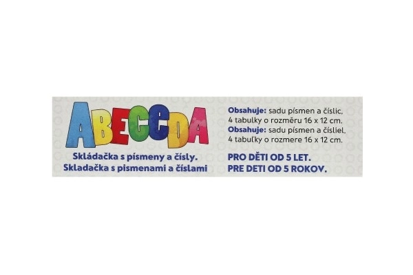 Skládačka Abecedy s Písmenky a Čísly