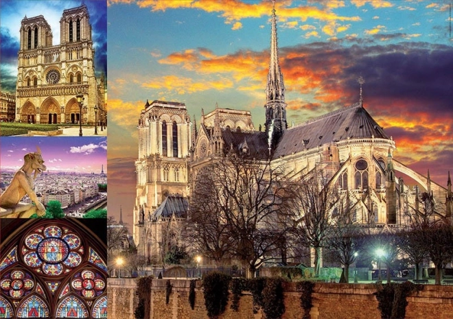 Puzzle Notre Dame koláž 1000 dílků