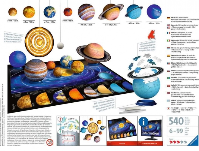 Ravensburger 3D puzzle sluneční soustava