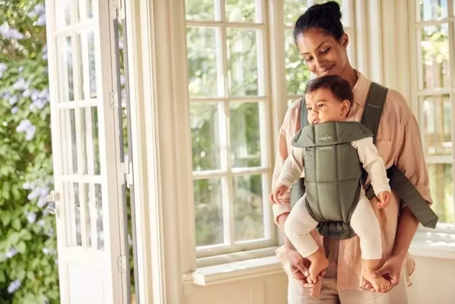 BABYBJORN MINI Tkané dětské nosítko, Tmavě zelená