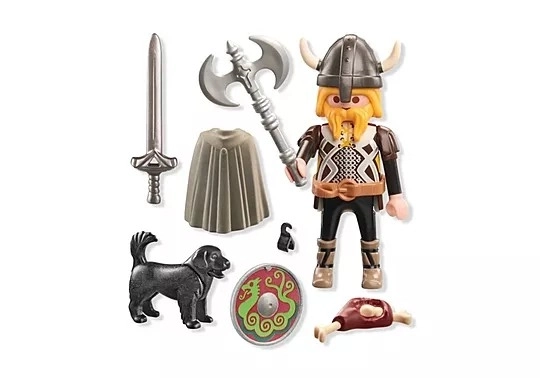Viking s hlídacím psem