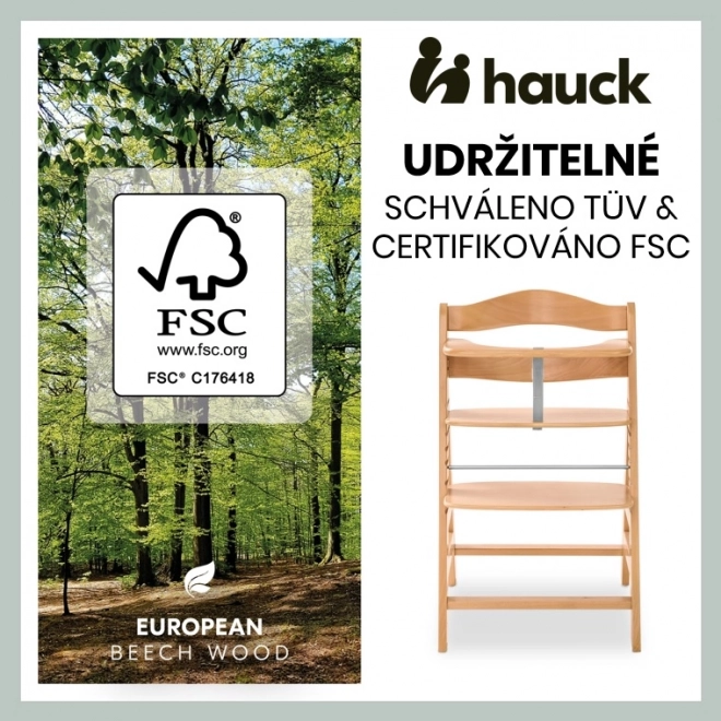 Hauck Alpha+ dřevěná židle, natural