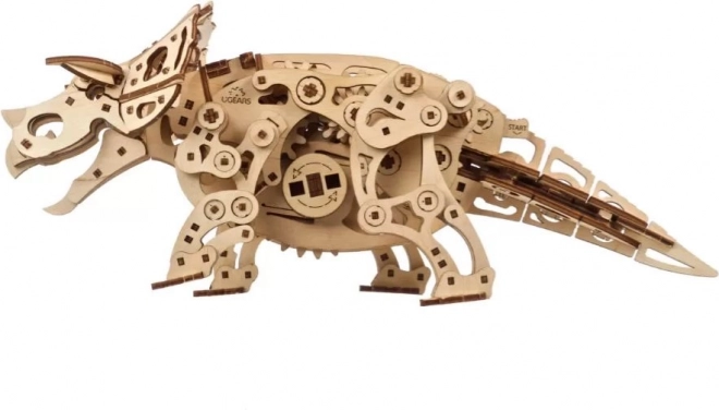 Ugears 3D dřevěné mechanické puzzle Triceratops