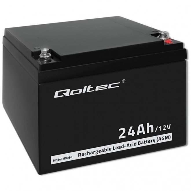 Akumulátor AGM 12V 24Ah Qoltec