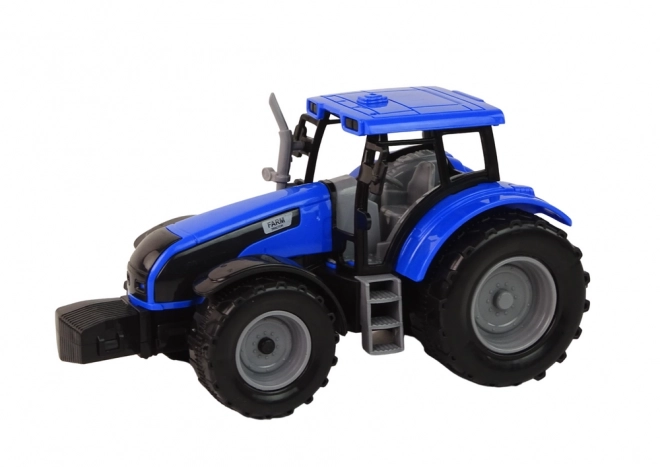 Interaktivní traktor s přívěsem - modrý