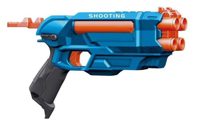 Blaster Turbo s dostřelem 8–15 m a 6 náboji