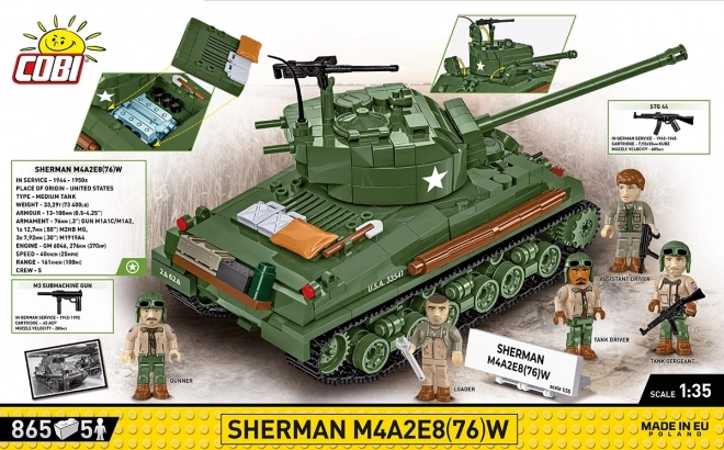 Stavebnice Sherman M4 Easy Eight 865 ks