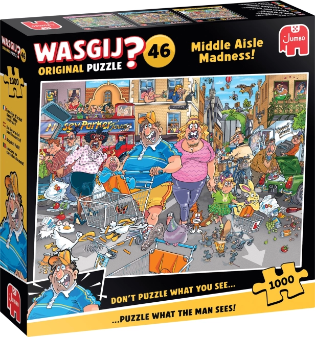 Jumbo Puzzle Wasgij: Šílenství střední uličky 1000 dílků
