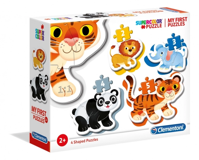 CLEMENTONI Moje první puzzle Safari 4v1 (2,3,4,5 dílků)