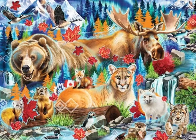 Puzzle Divoké šelmy Kanady 1000 dílků