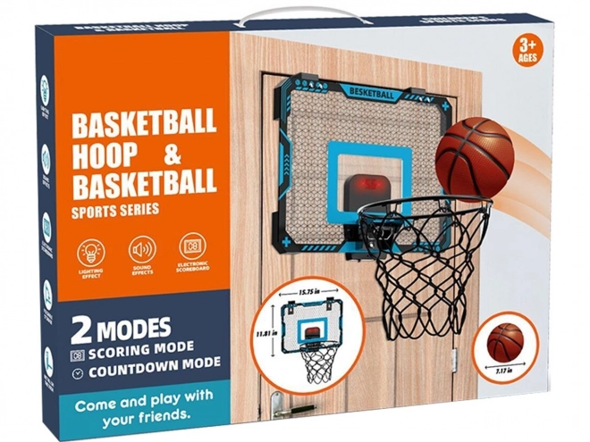 Basketbalová deska s míčem a pumpičkou
