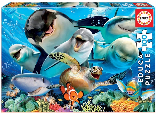 Educa puzzle podvodní selfie 100 dílků