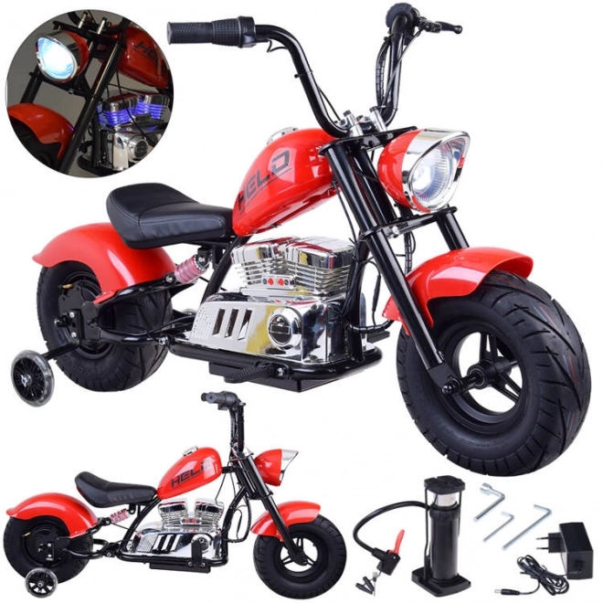 Elektrycký chopper motocykl pro děti – Červená