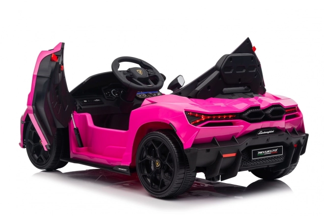 Růžový Lamborghini Revuelto pro děti