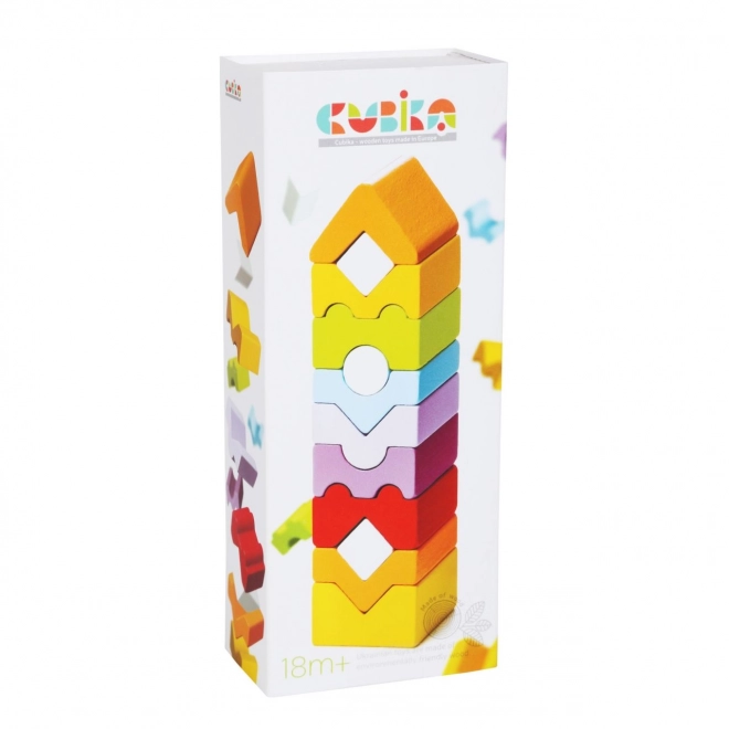 Věž XI - dřevěná skládačka CUBIKA, 12 dílů