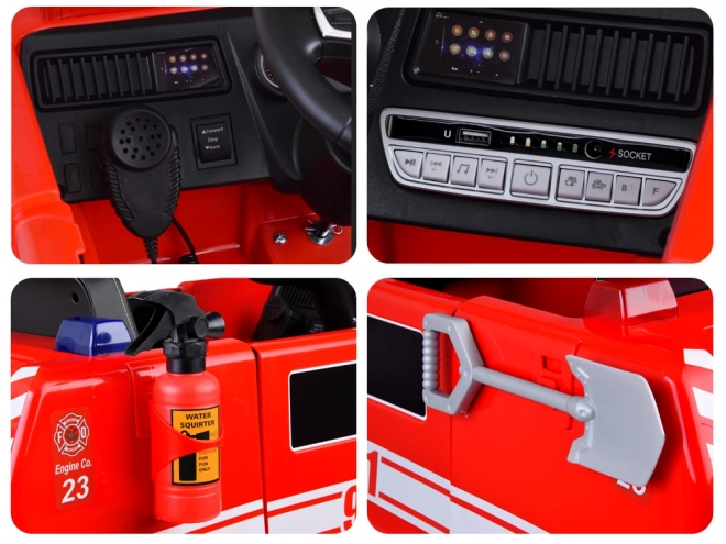 Elektrické hasičské auto pro děti s dálkovým ovládáním