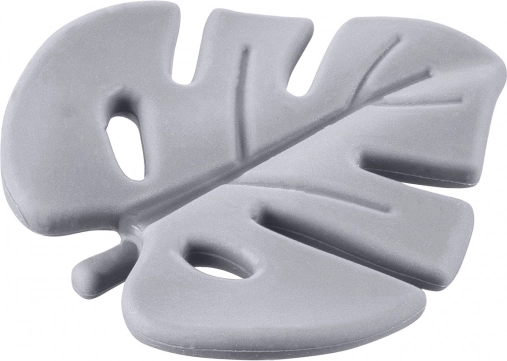 Silikonové kousátko Leaf – šedé Dove Grey