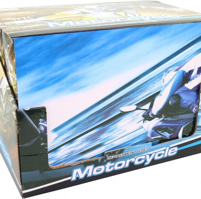 Kovová závodní motorka 11 cm