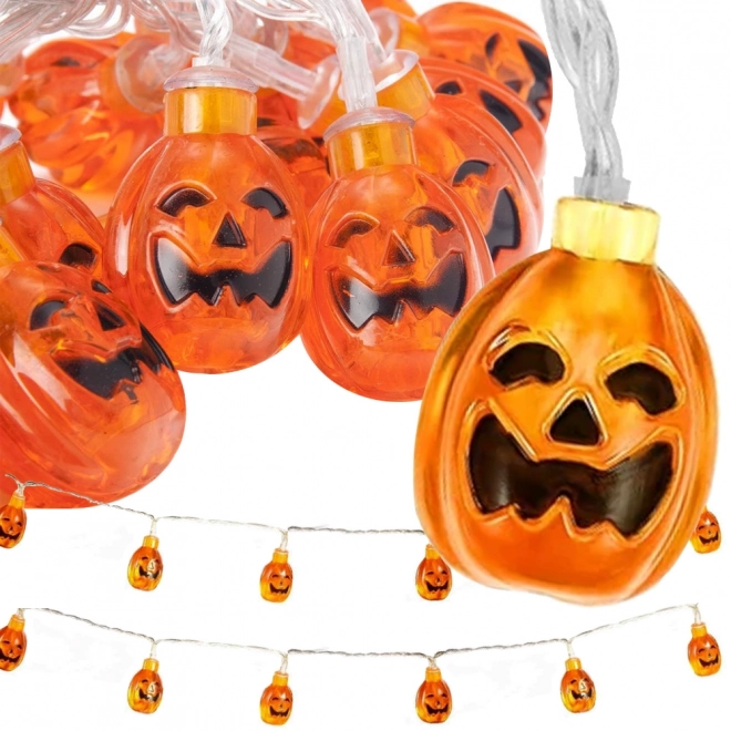 Závěsná LED dýňová girlanda na Halloween