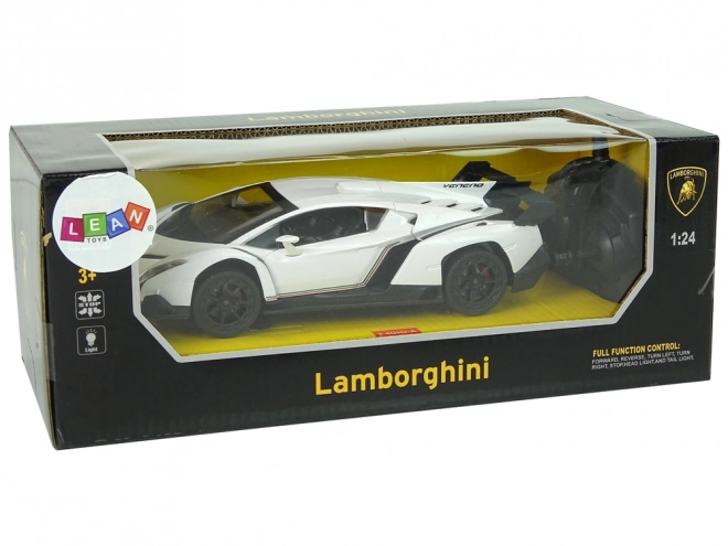 Sportovní auto R/C 1:24 Lamborghini Veneno White 2.4 G Světla
