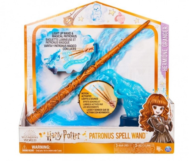 Harry Potter hůlka Hermiony se svítícím patronem