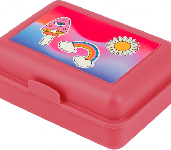Školní set Airy Duha červený: Batoh, penál, sáček, desky, box