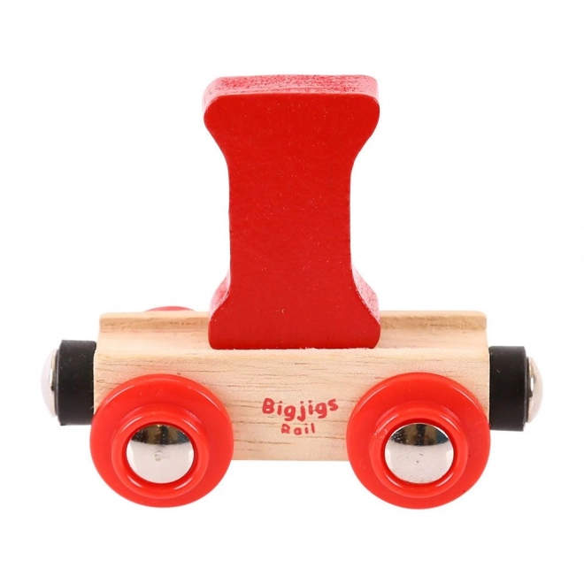 Bigjigs Rail Vagónek dřevěné vláčkodráhy - Písmeno I