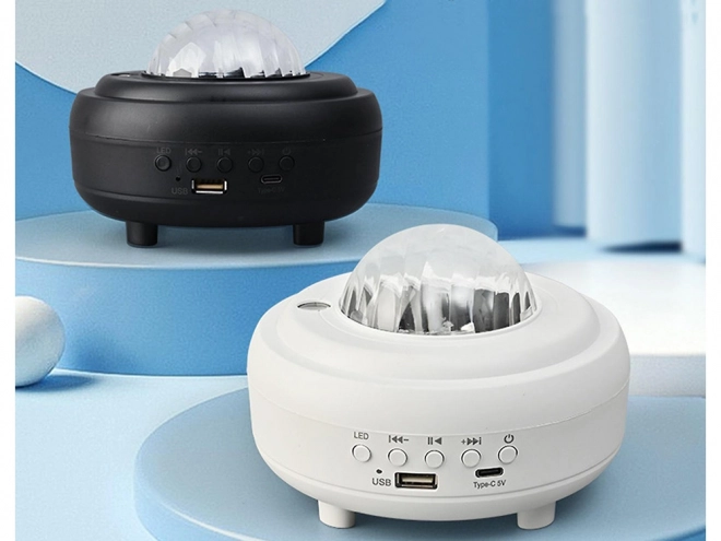Noční světelný projektor aurora s bluetooth reproduktorem