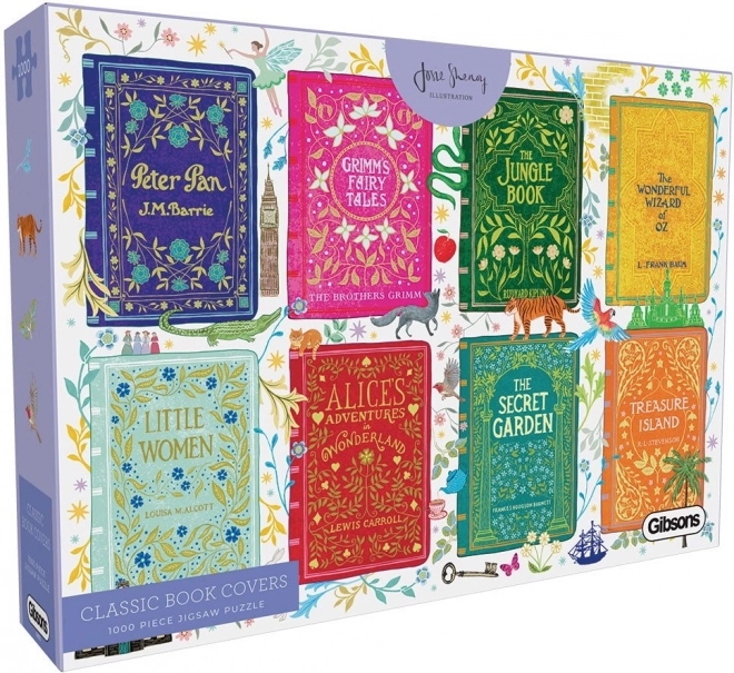 Puzzle Obaly Klasických Knih - 1000 dílků