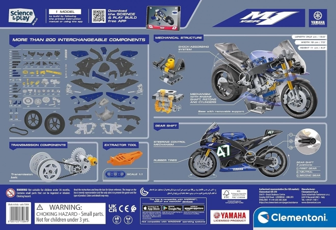 CLEMENTONI Science&Play Mechanická laboratoř Motorka Yamaha