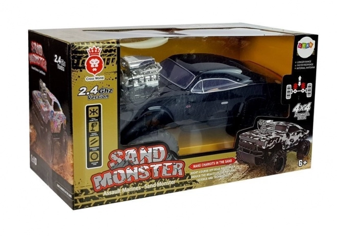 Zdalně ovládané terénní auto 4x4 černé